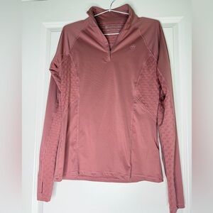 Ariat Tek Women’s M 1/4 Zip Lowell 2.0 Baselayer Long Sleeve Pullover Rose Pink